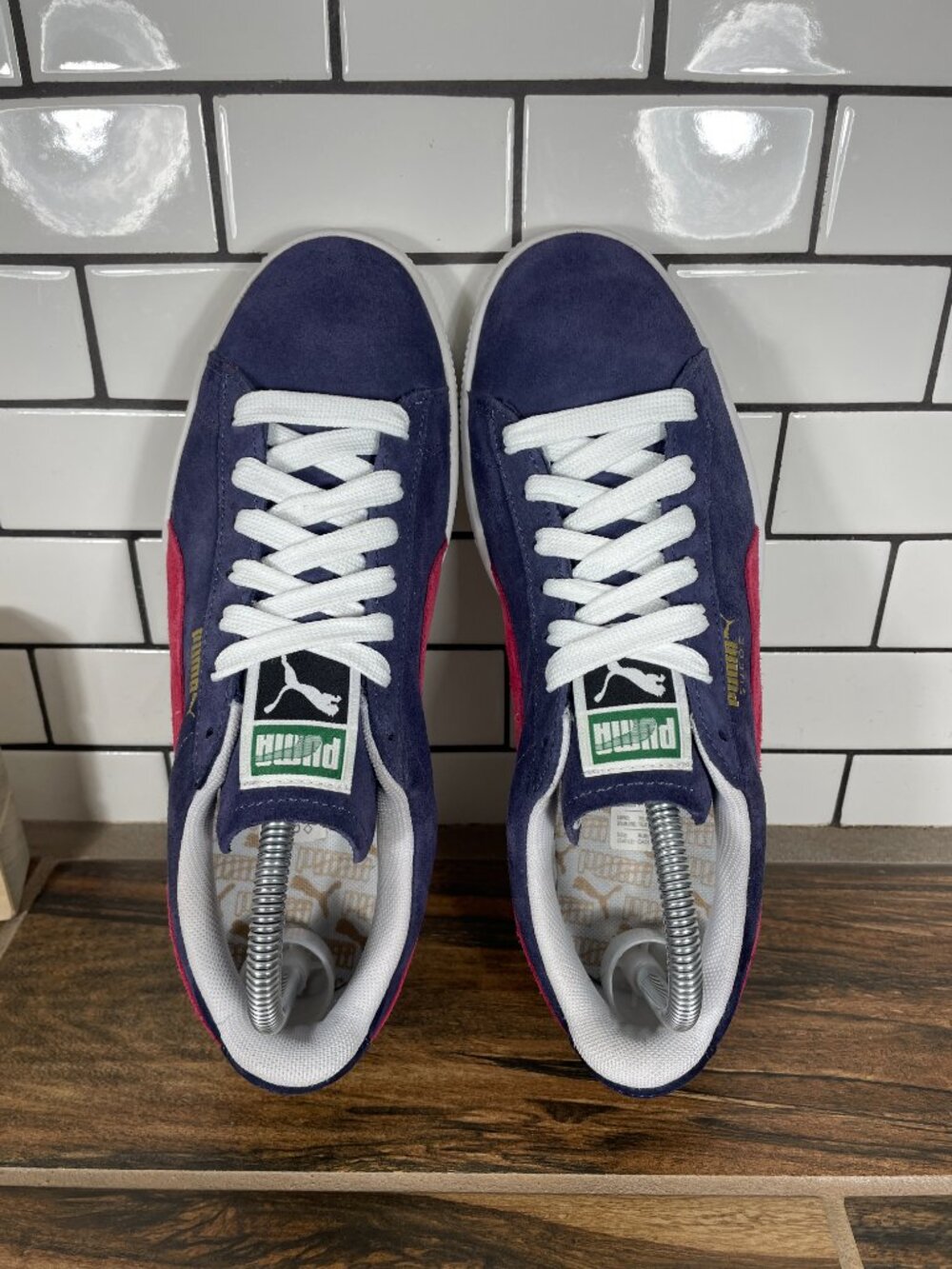 Puma Suede Classic Shoes Womens Size 8.5 Crown Blue Red Casual Low Top Sneaker - Picture 7 of 13